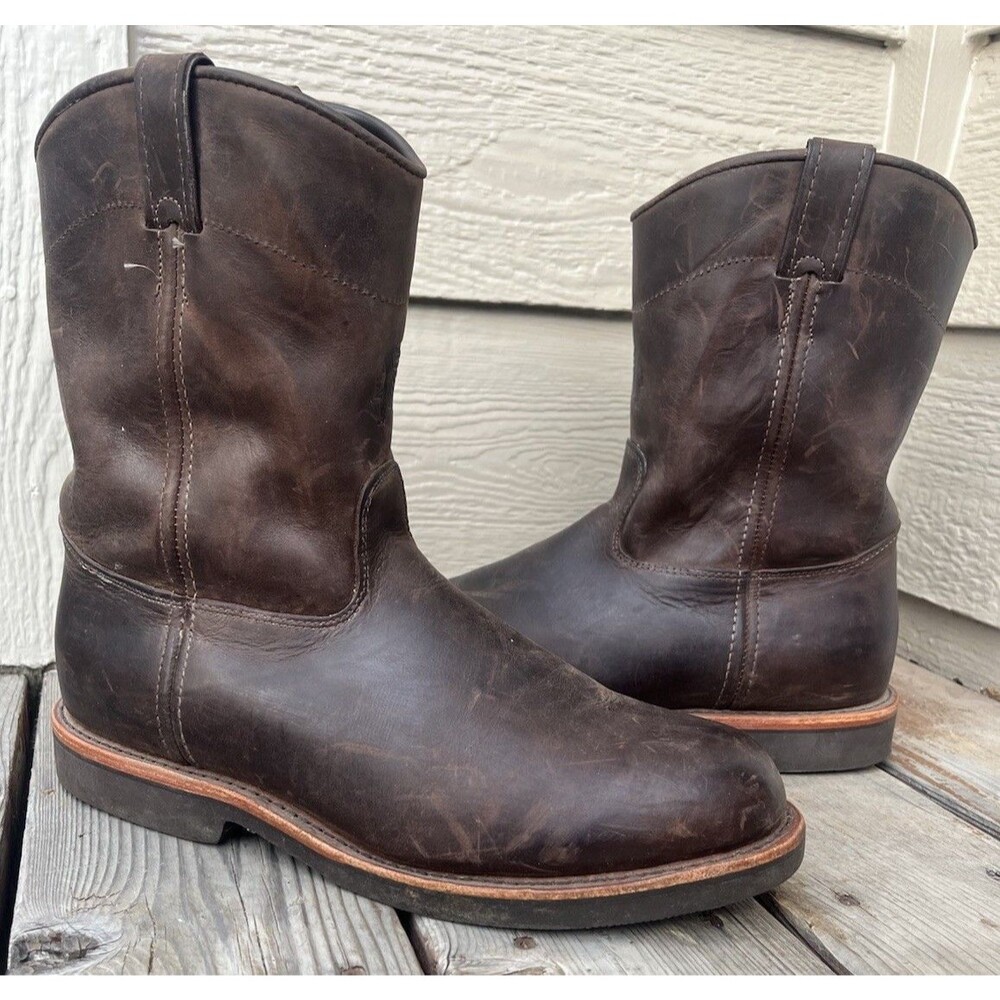 Chippewa Men’s 13D Classic Pull On Work Boots Brown Leather 20075